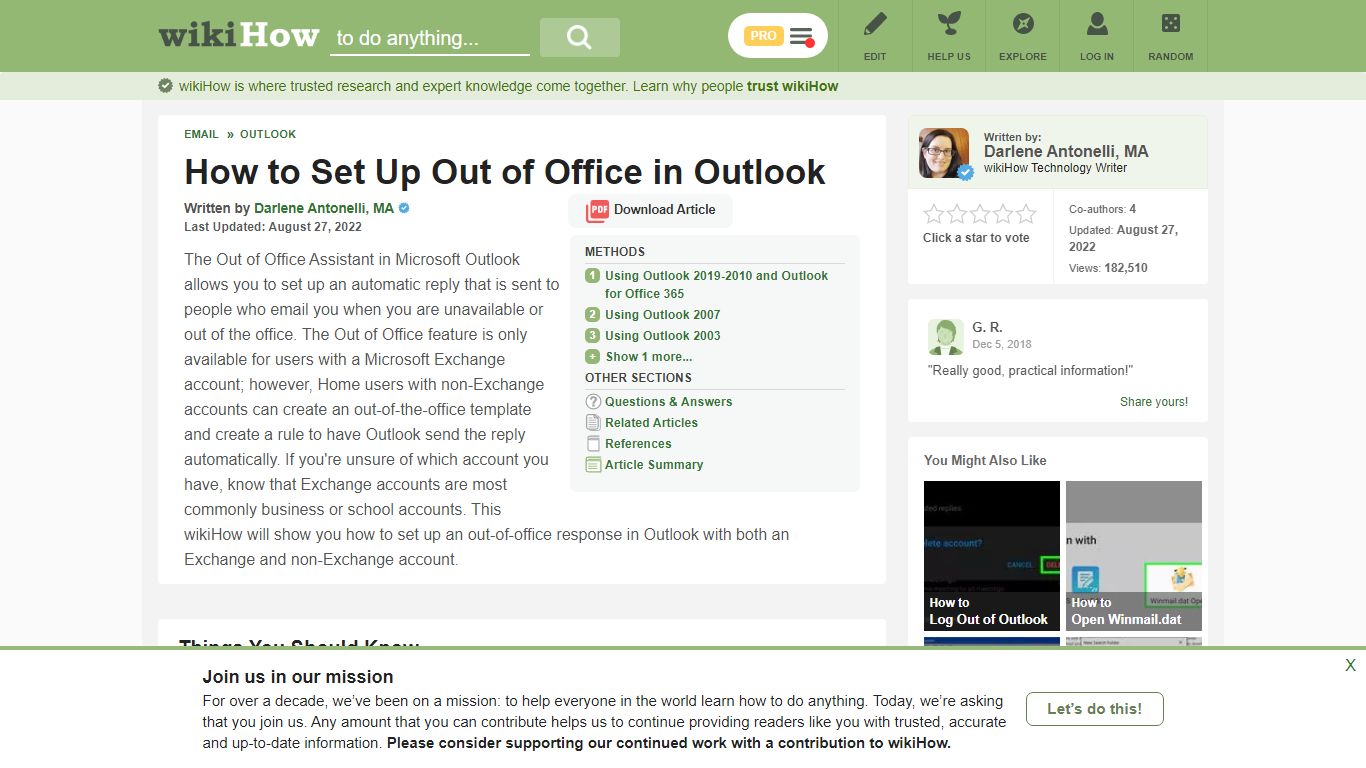 4 Ways to Set Up Out of Office in Outlook - wikiHow